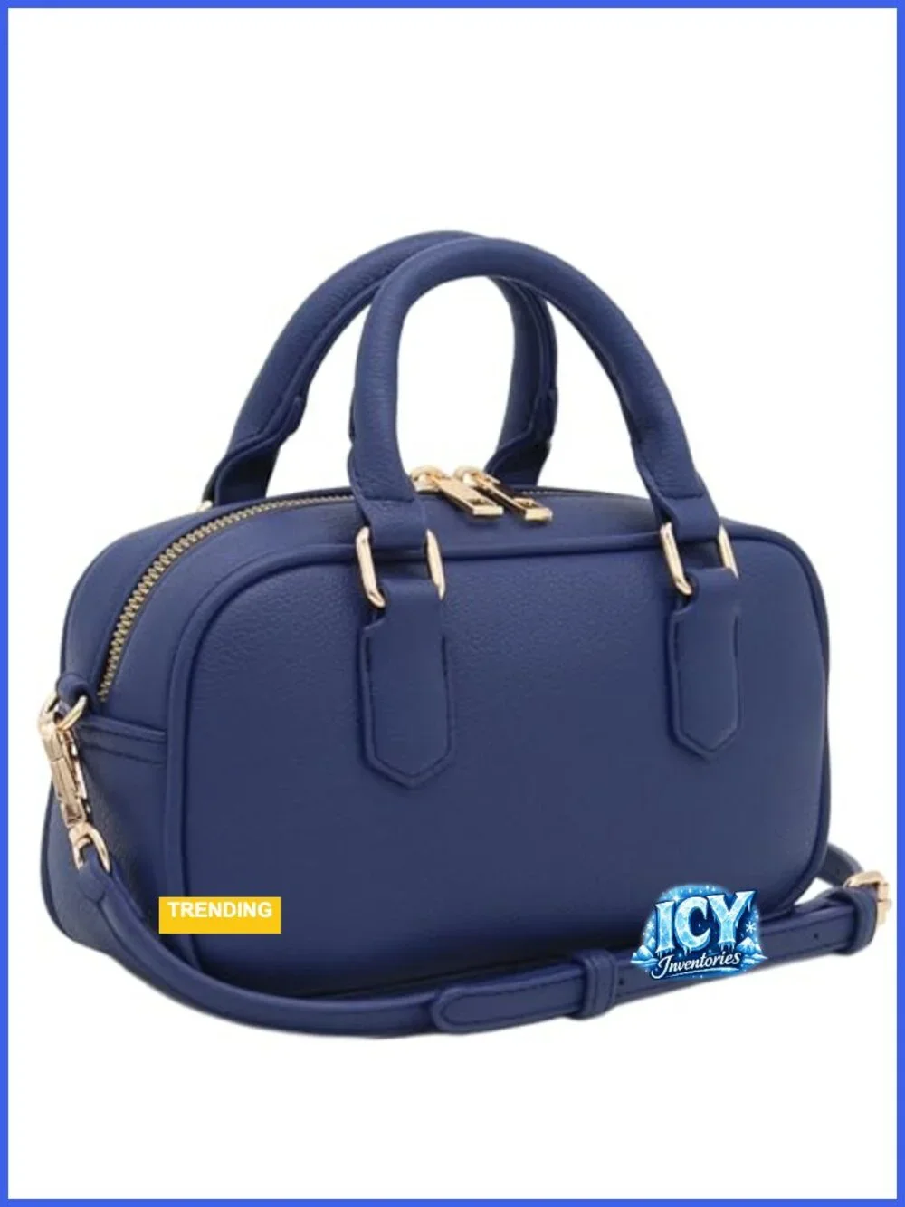 Mini PU Leather Satchel Purse Top Handle Crossbody with Adjustable Strap
